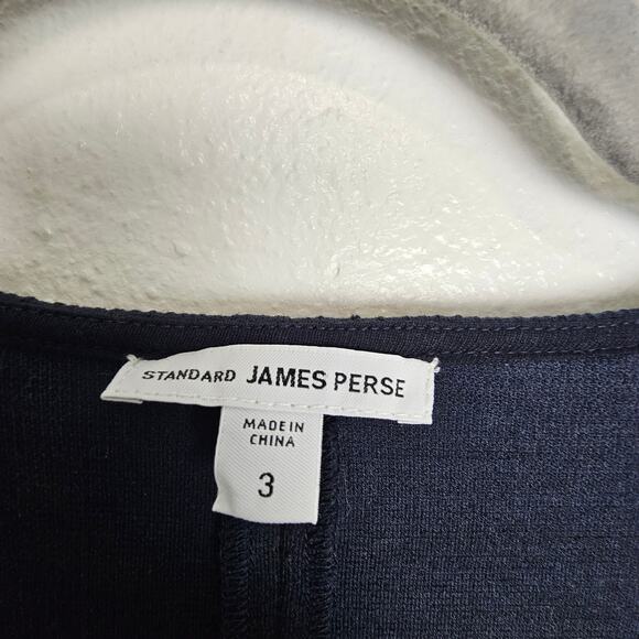 Standard James Perse Dress Navy Blue Sheath Dress Cap Sleeve Women 3 (Large) - Picture 5 of 7